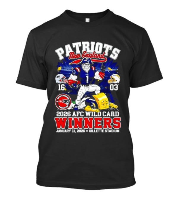 Patriots New England 2026 AFC Wild Card Winners Gillette Stadium January 11th T-Shirt