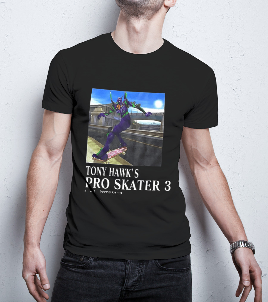 Tony Hawk's Pro Skater 3 Evangelion Crossover Skating Scene T-Shirt