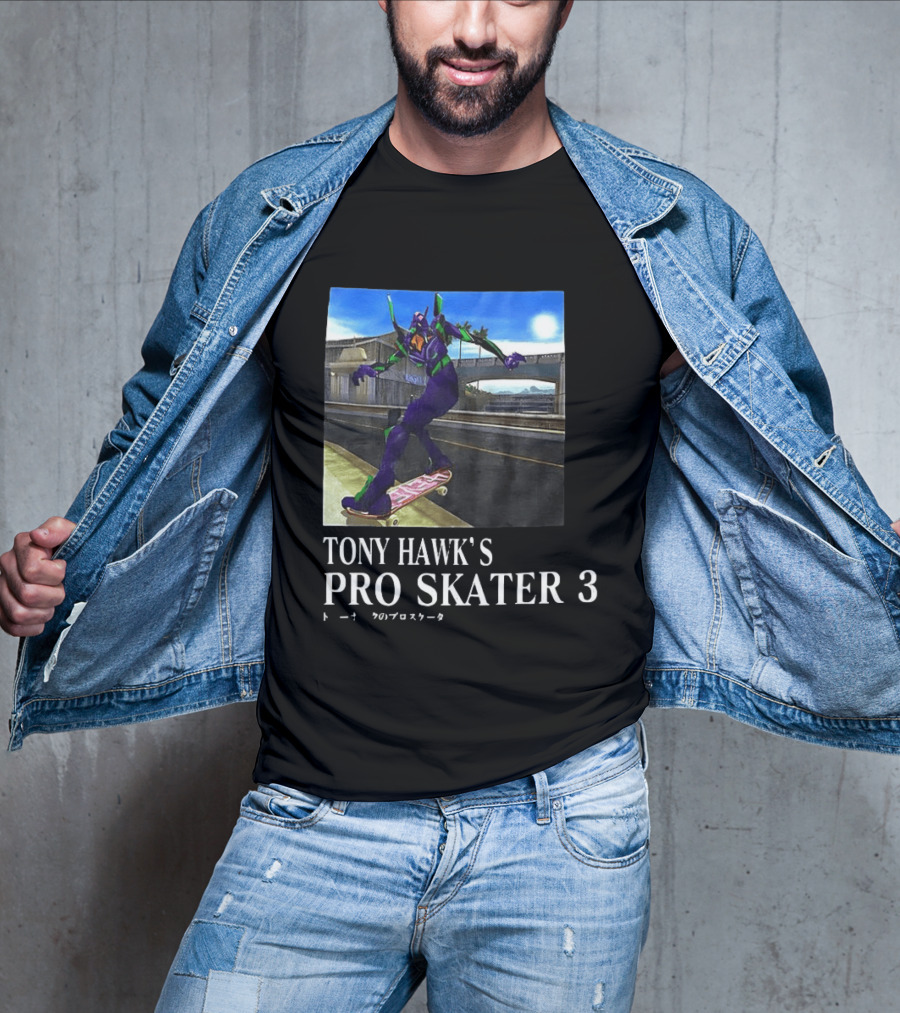 Tony Hawk's Pro Skater 3 Evangelion Crossover Skating Scene T-Shirt