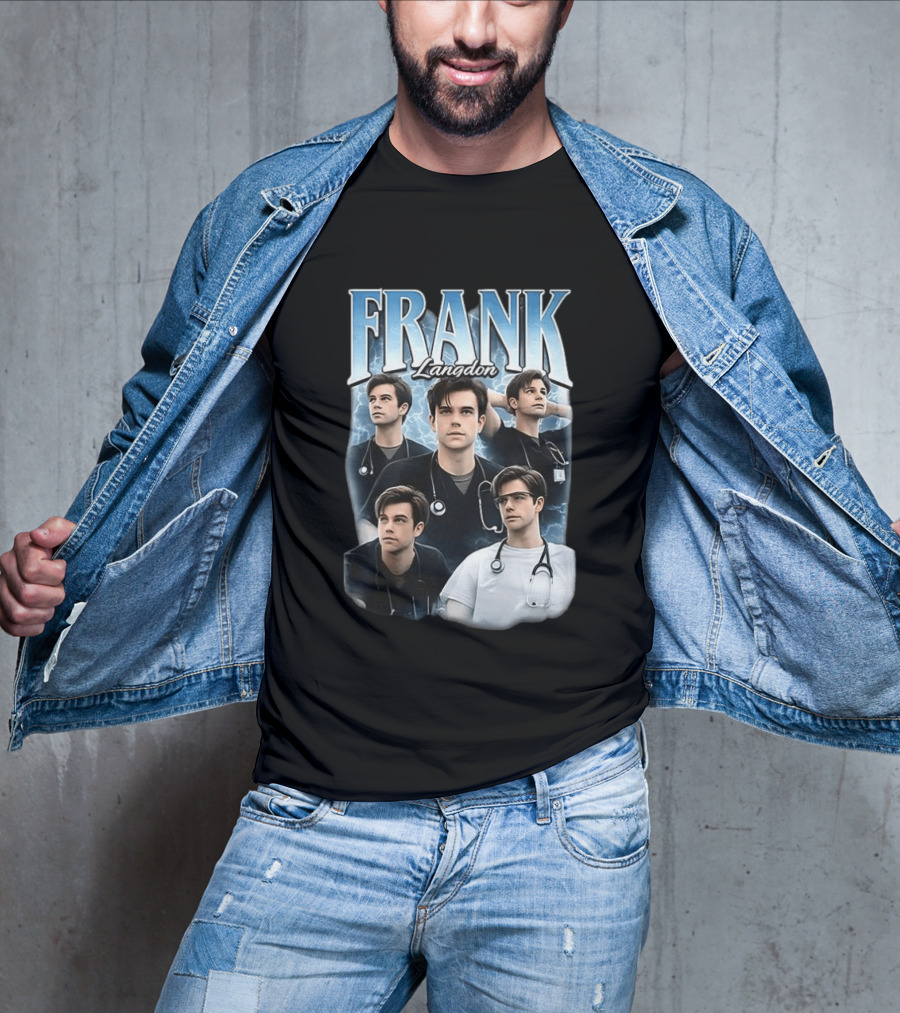 FRANK Langdon Doctor Character Lightning Background Stethoscope T-Shirt