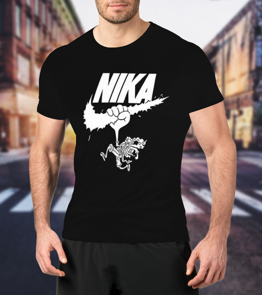 Nika Sun God One Piece Fist Logo Anime T-Shirt