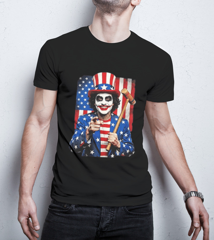Uncle Jimmy USA Flag Joker Parody Patriotic Costume T-Shirt