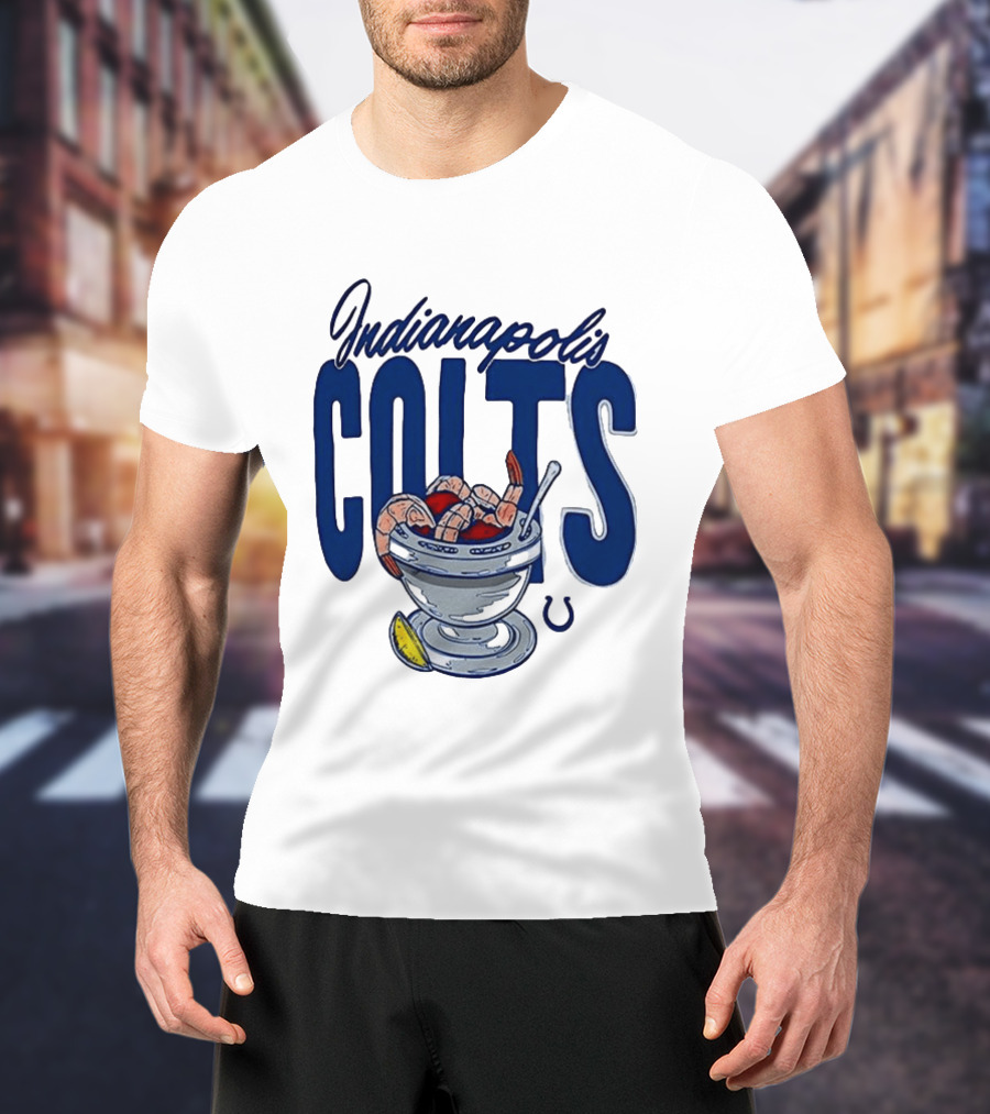 Indianapolis Colts Shrimp Cocktail Bowl Football Team T-Shirt