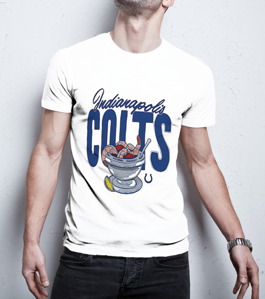 Indianapolis Colts Shrimp Cocktail Bowl Football Team T-Shirt