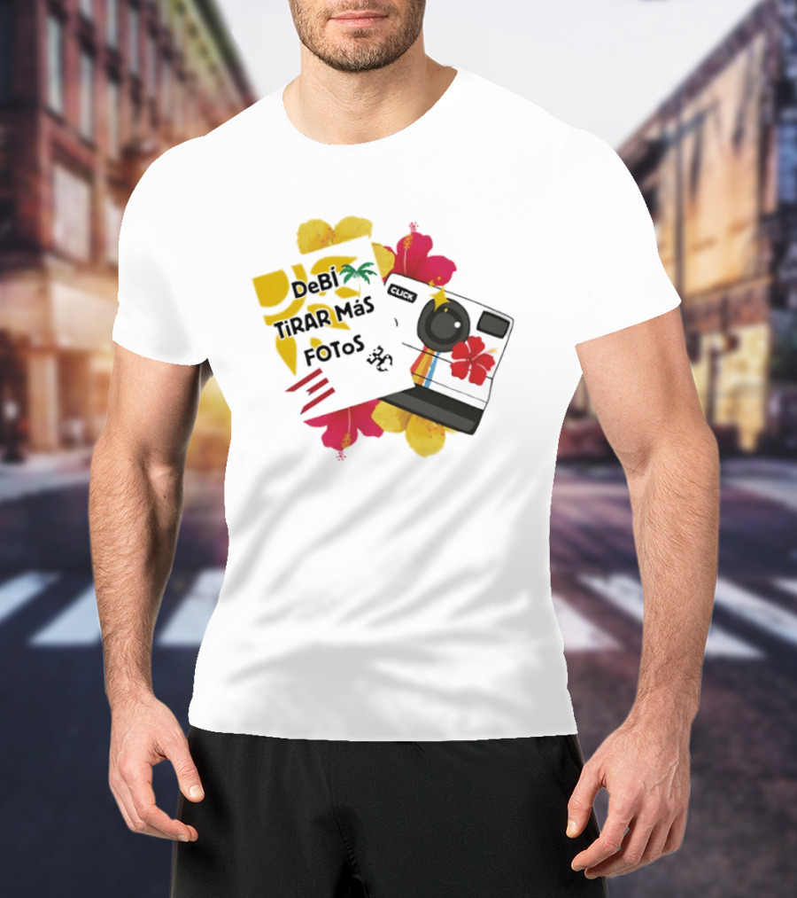 Debi Tirar Mas Fotos Camera Puerto Rico Hibiscus Tropical Blossom T-Shirt