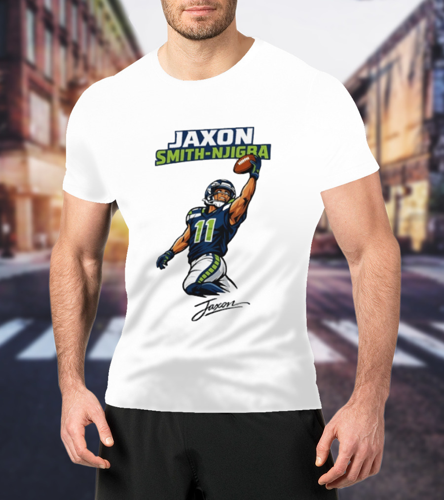 Jaxon Smith Njigba Seattle Football Catch Seahawks Number 11 T-Shirt