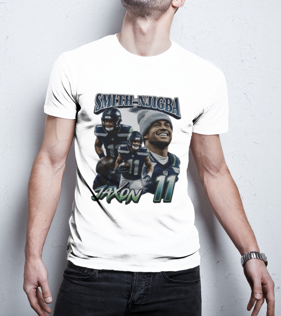 Jaxon Smith Njigba Seattle Seahawks 11 Player 90s T-Shirt