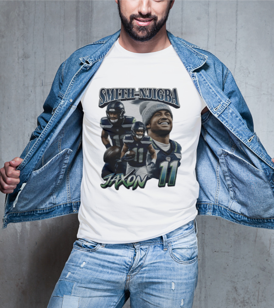 Jaxon Smith Njigba Seattle Seahawks 11 Player 90s T-Shirt