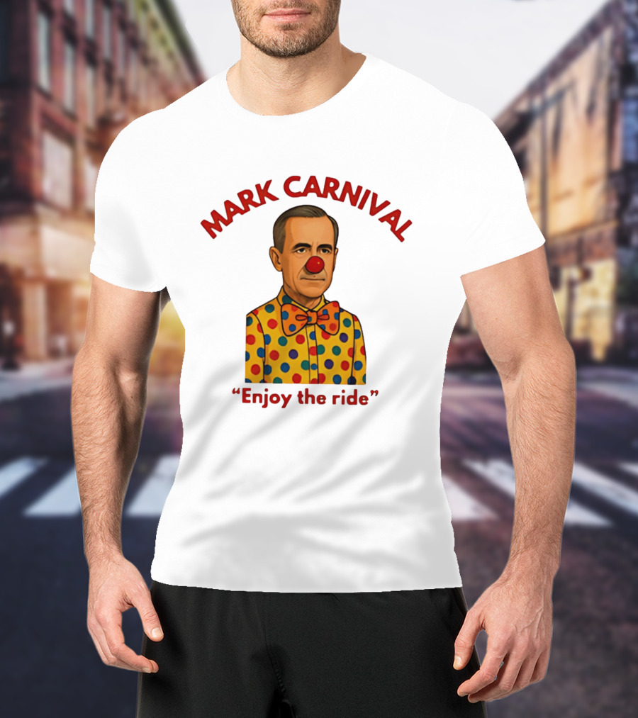 Mark Carnival Enjoy The Ride Clown Polka Dot Bow Tie T-Shirt