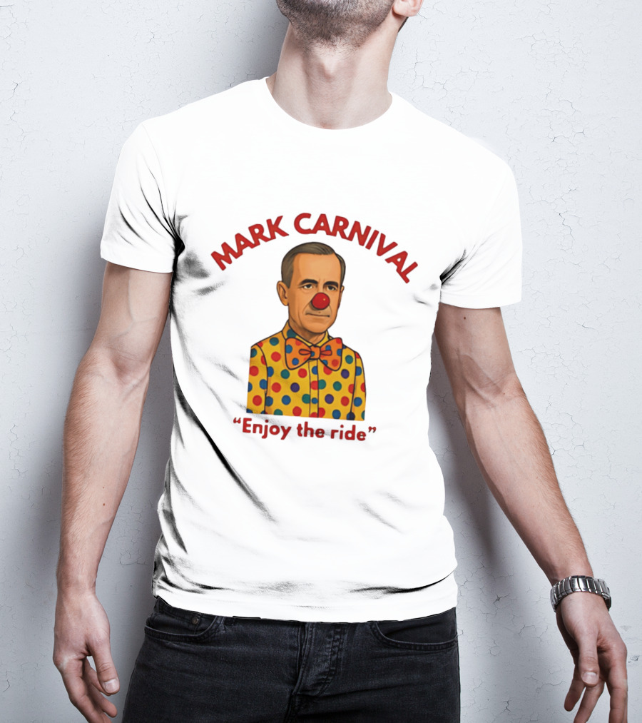 Mark Carnival Enjoy The Ride Clown Polka Dot Bow Tie T-Shirt