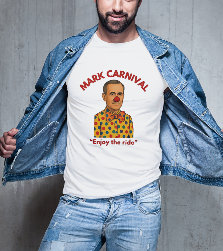 Mark Carnival Enjoy The Ride Clown Polka Dot Bow Tie T-Shirt