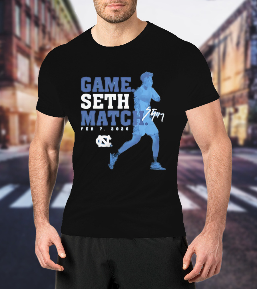 Game Seth Match Feb 7 2026 UNC Tar Heels T-Shirt