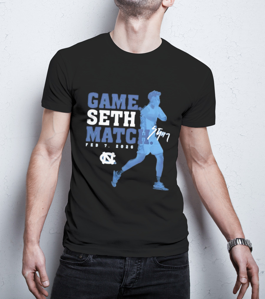 Game Seth Match Feb 7 2026 UNC Tar Heels T-Shirt