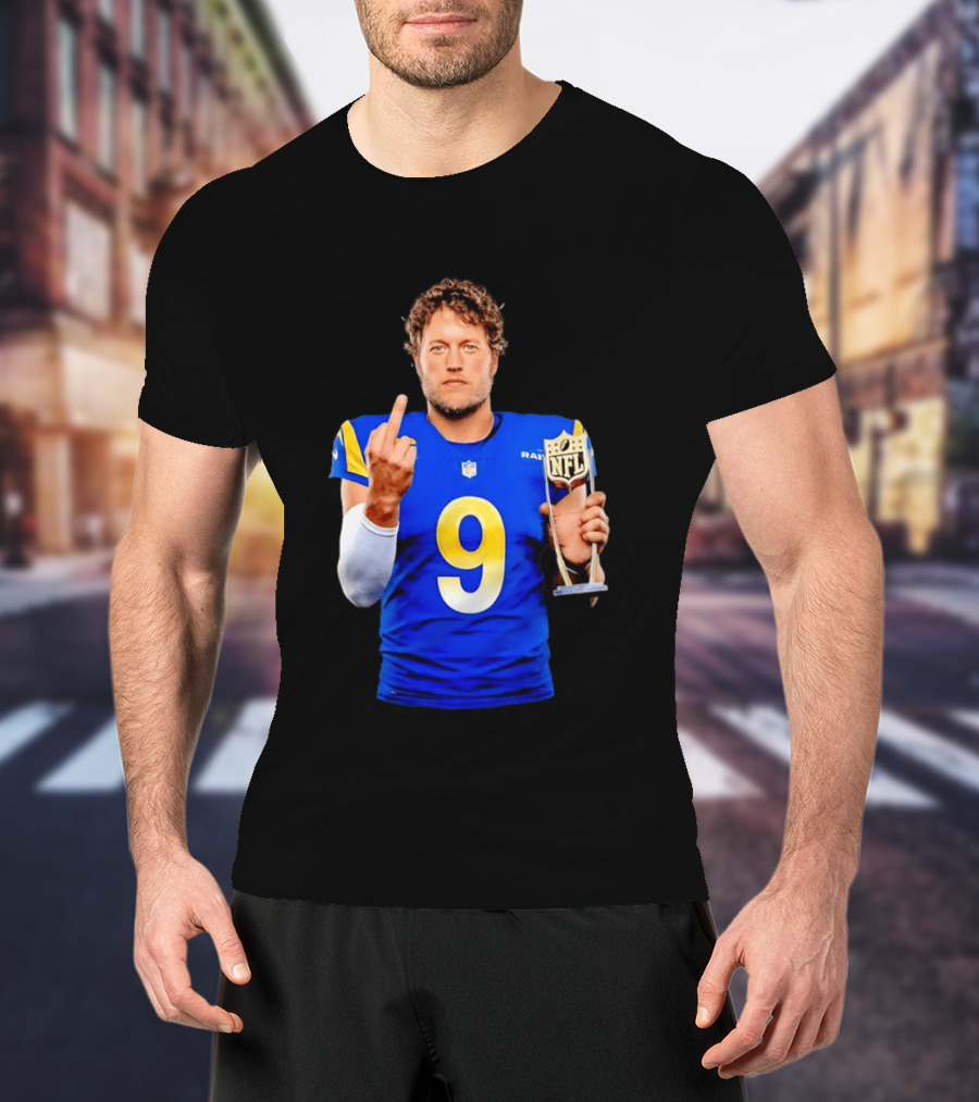 Matthew Stafford Los Angeles Rams 2025 MVP Gesture NFL Trophy T-Shirt