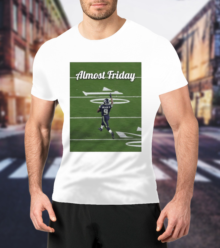 Almost Friday Kenneth Walker III Seahawks Football Celebration T-Shirt
