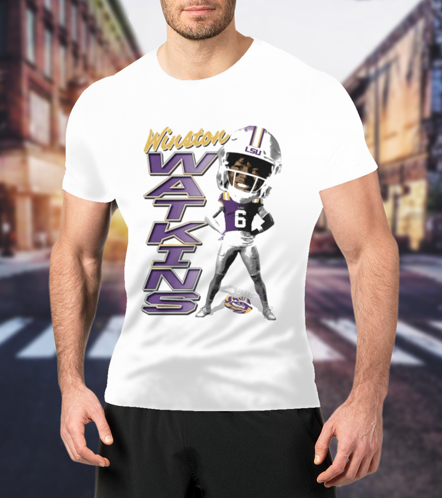 Winston Watkins LSU Tigers Football Caricature T-Shirt