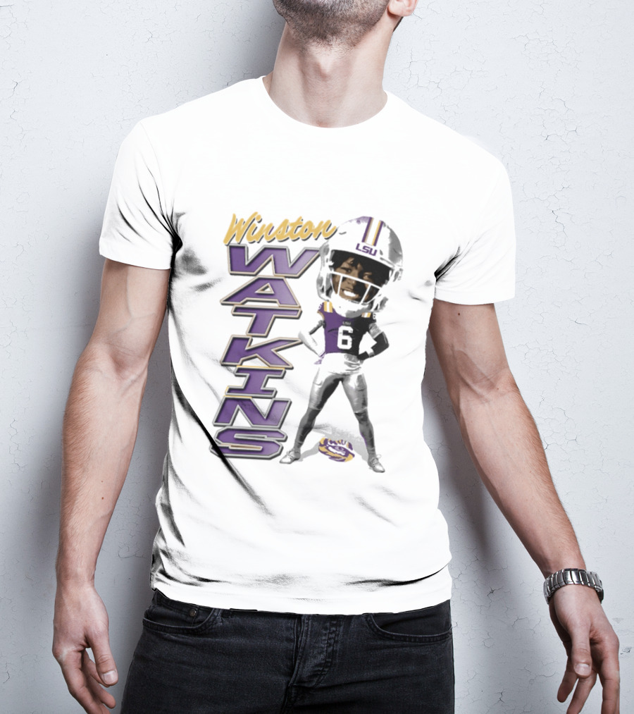 Winston Watkins LSU Tigers Football Caricature T-Shirt