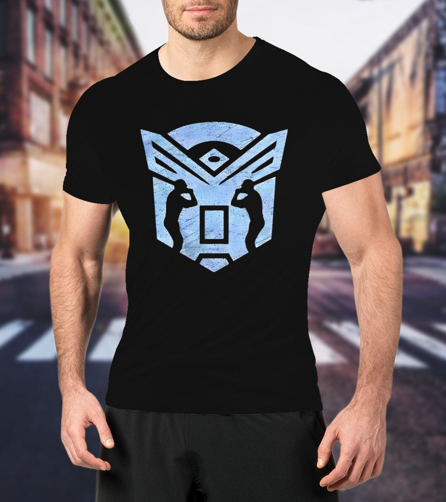 Autobats Baseball Transformers Logo Fusion T-Shirt