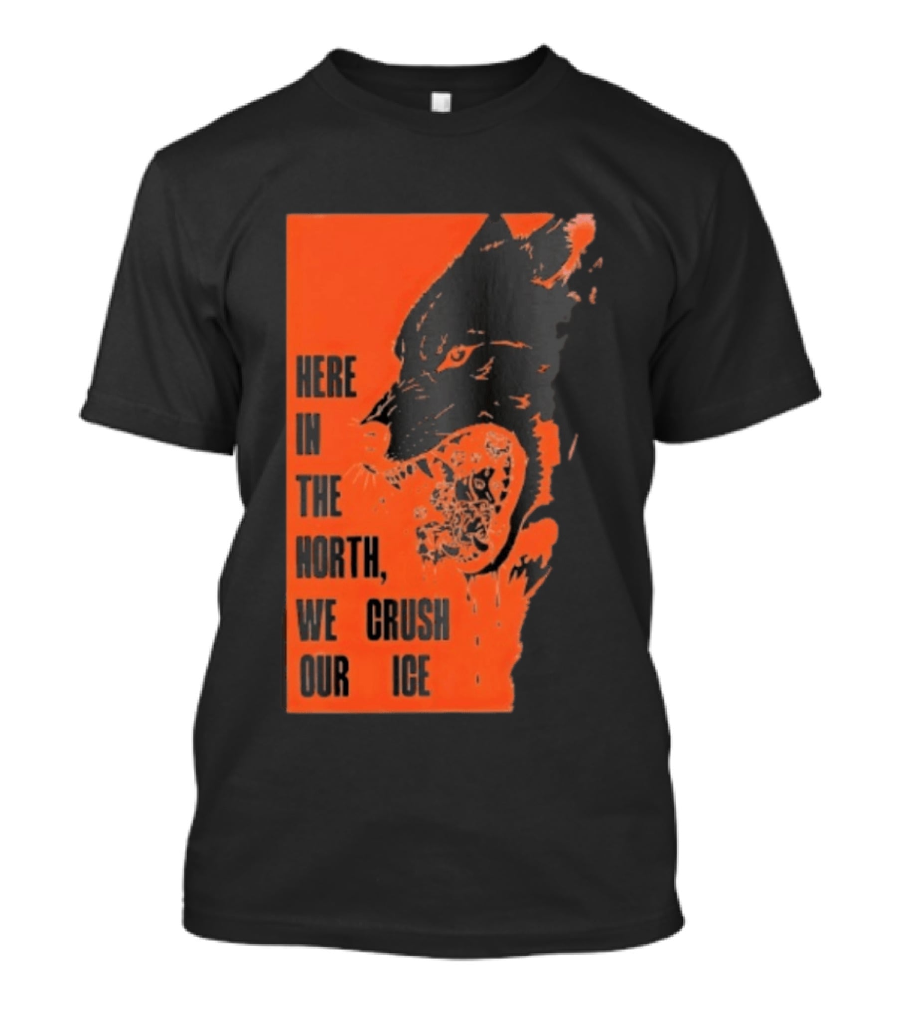 Here In The North We Crush Our Ice Wolf T-Shirt