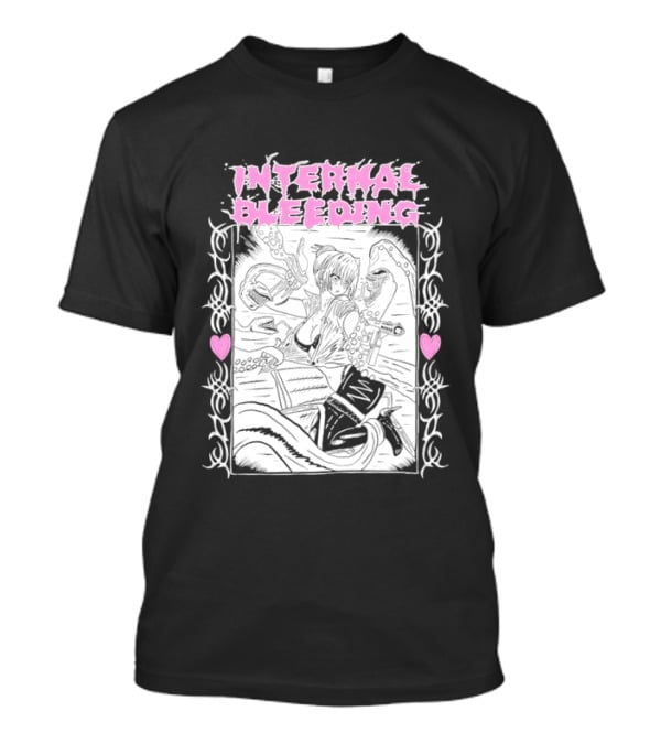 Internal Bleeding Anime Pastel Aesthetic Manga Style Hearts T-Shirt