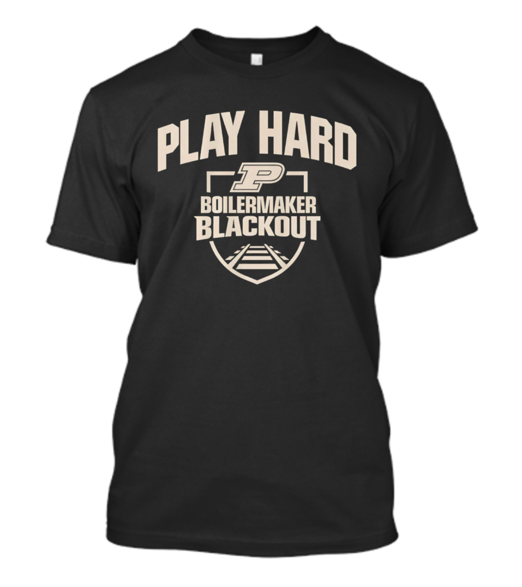 Purdue Boilermaker Blackout Play Hard 2026 P T-Shirt
