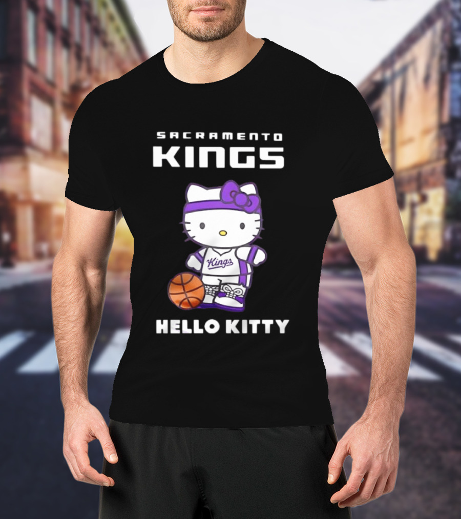 Sacramento Kings Hello Kitty Basketball 2026 Collaboration T-Shirt