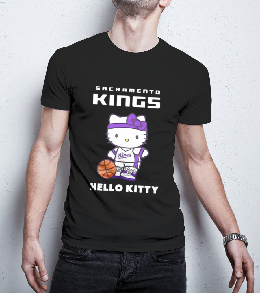 Sacramento Kings Hello Kitty Basketball 2026 Collaboration T-Shirt