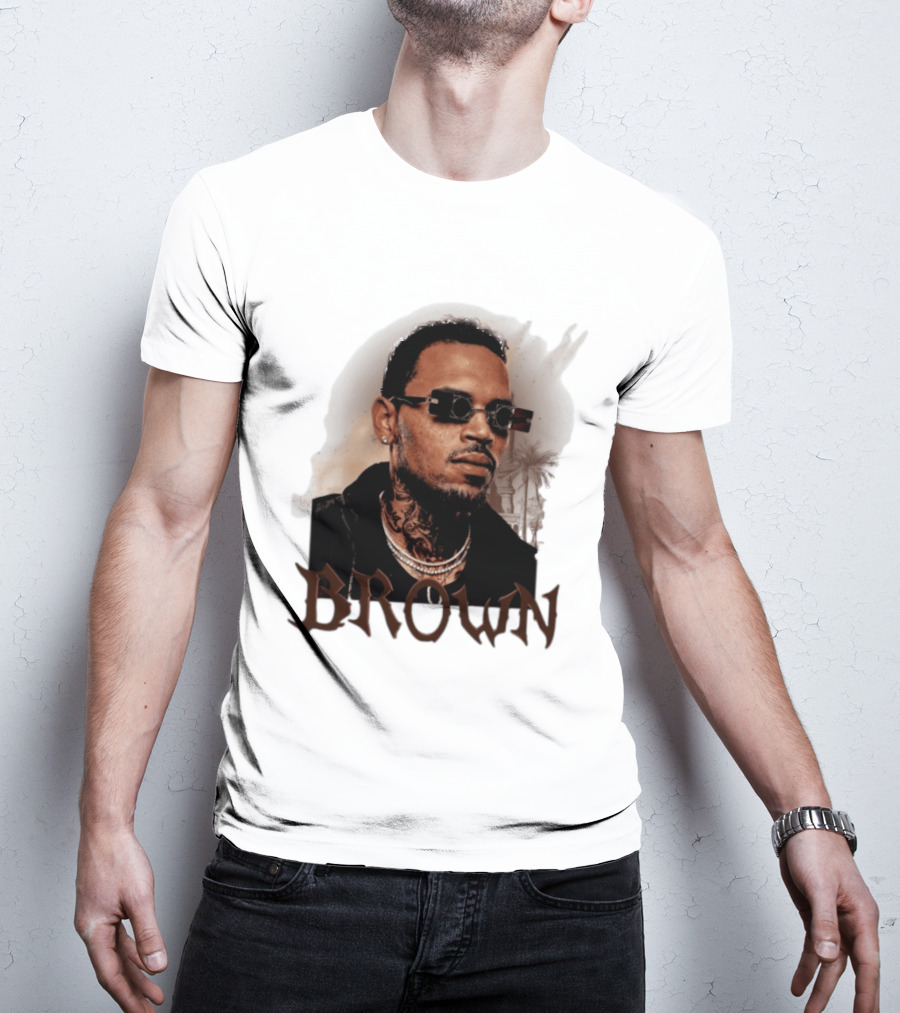 Chris Brown Highline Urban Style Sunglasses And Tattoos T-Shirt