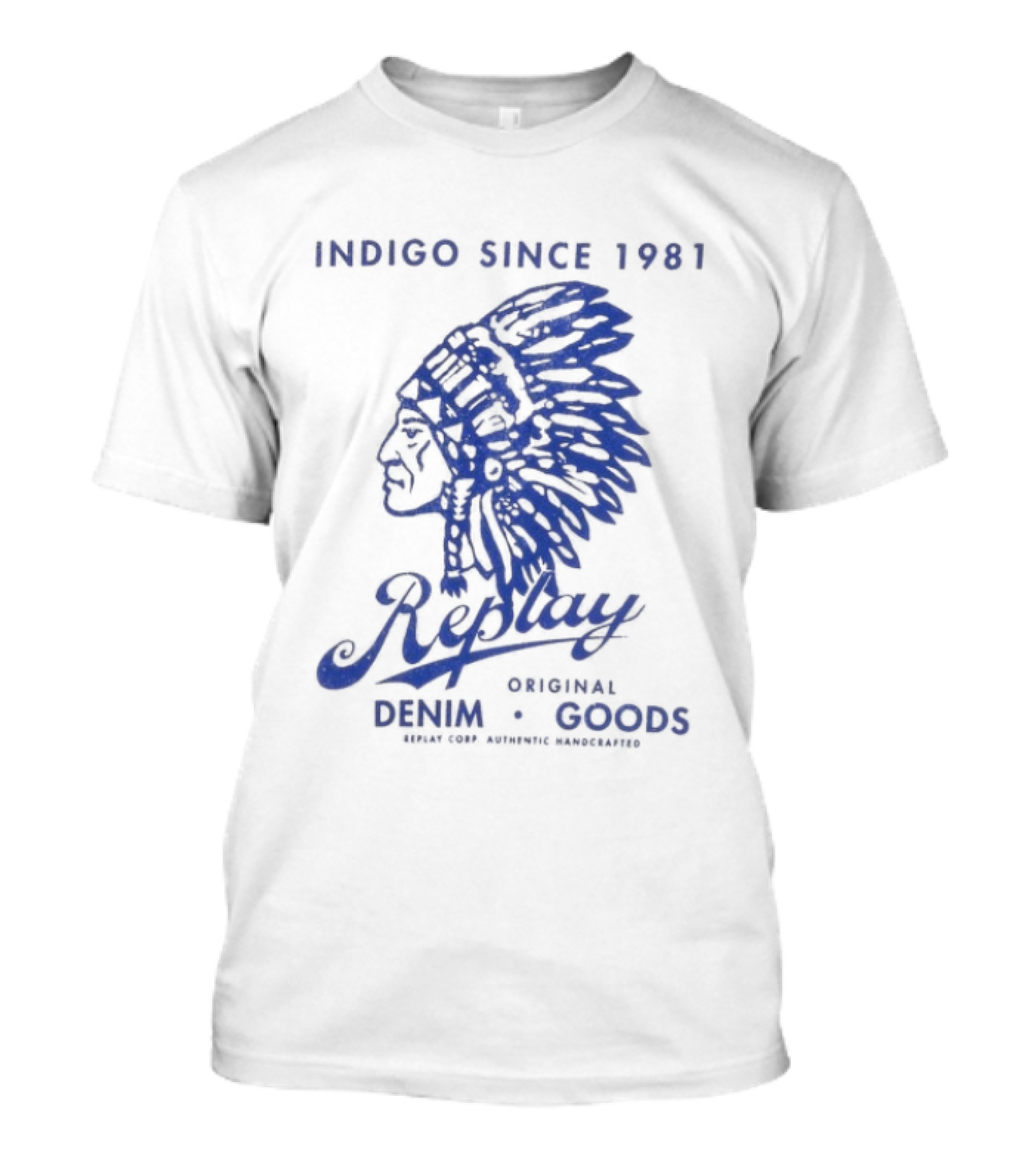 Indigo Since 1981 Replay Original Denim Goods T-Shirt