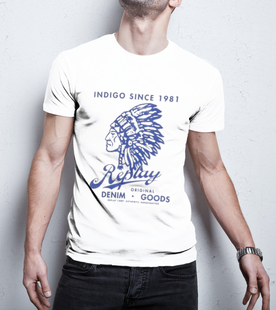 Indigo Since 1981 Replay Original Denim Goods T-Shirt