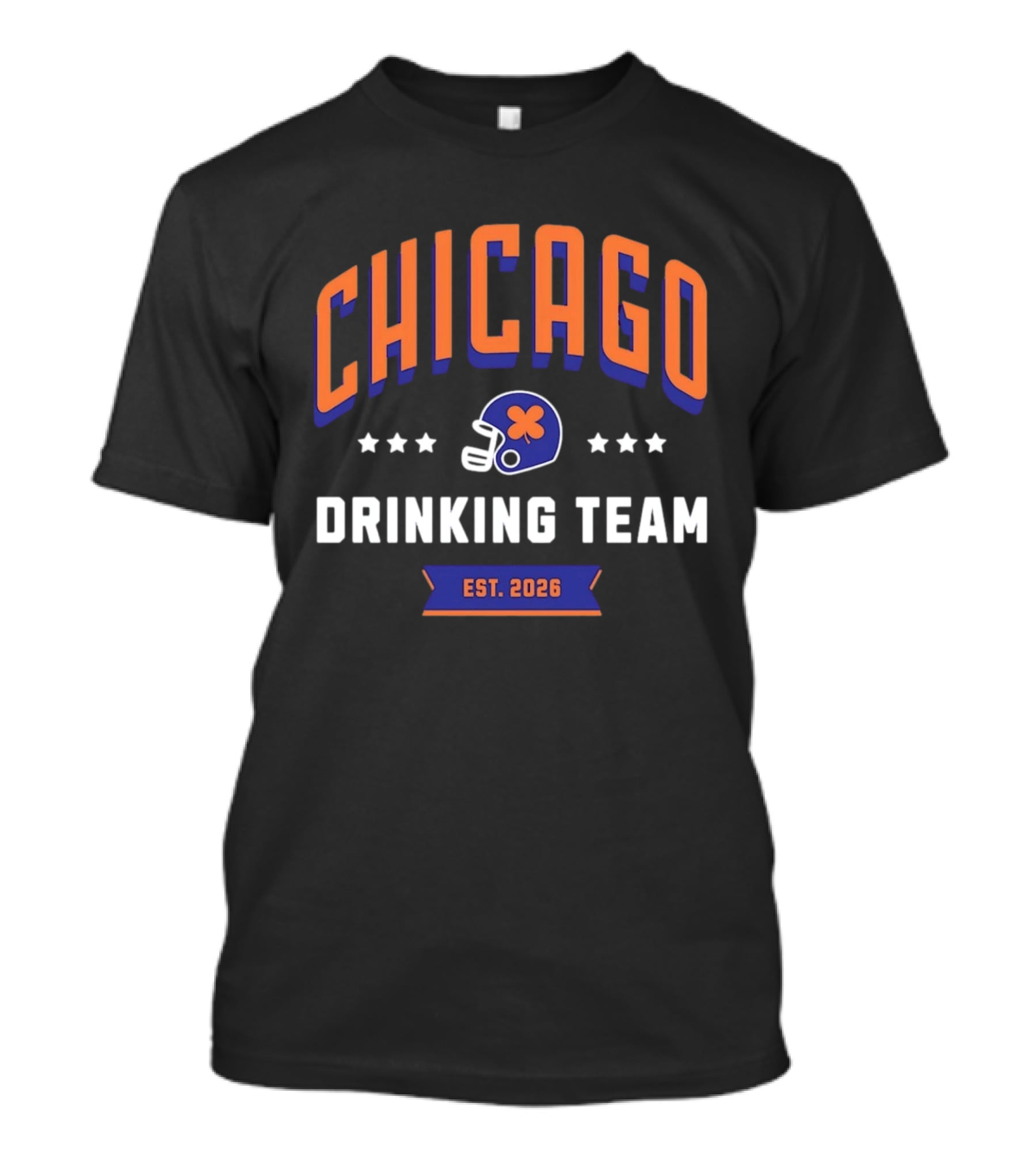 Chicago Drinking Team St Patrick's Day Helmet Est 2026 T-Shirt