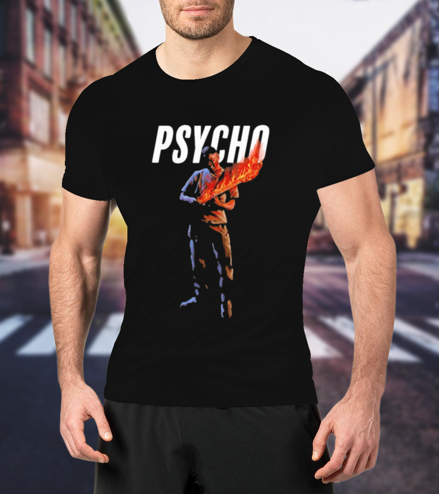 Psycho Fiery Abstract Figure T-Shirt