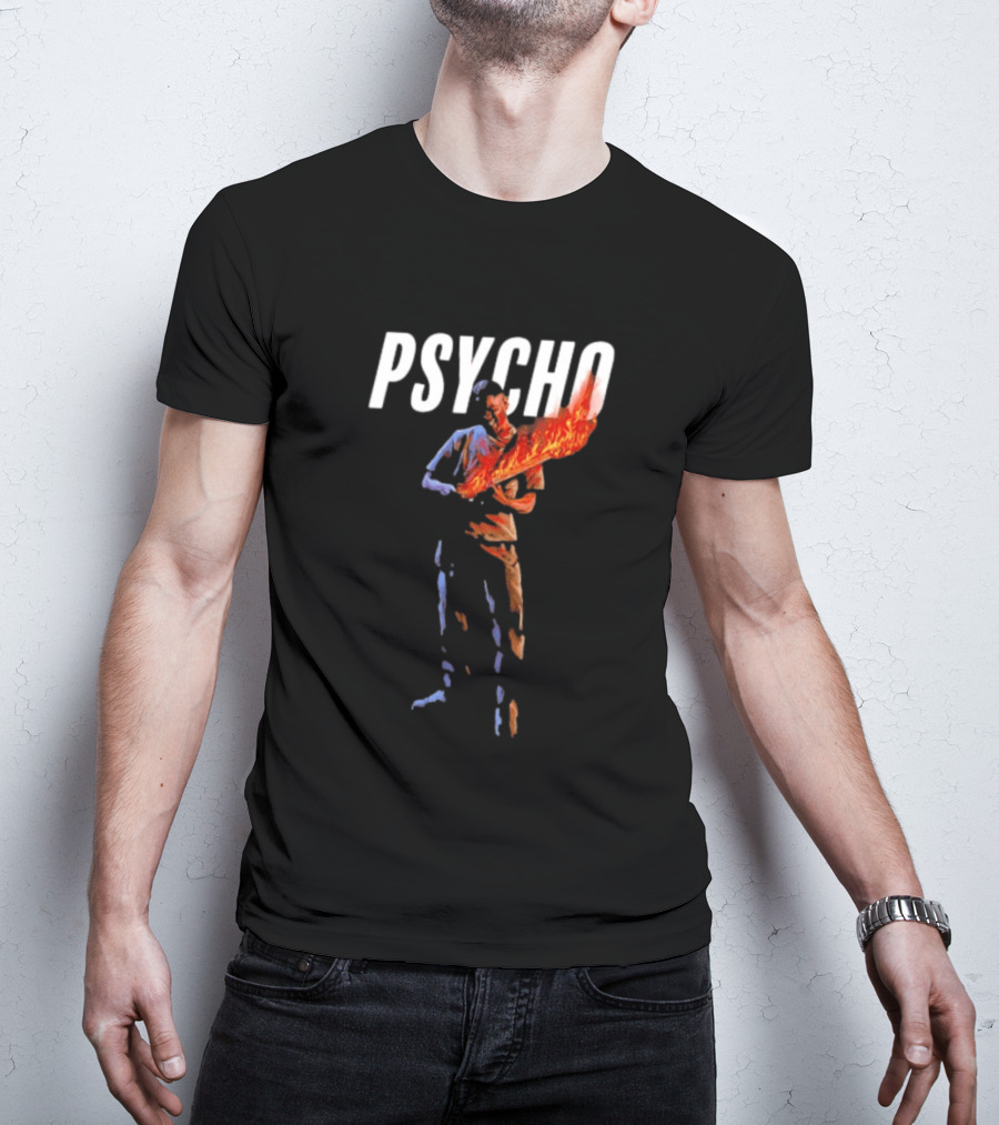 Psycho Fiery Abstract Figure T-Shirt