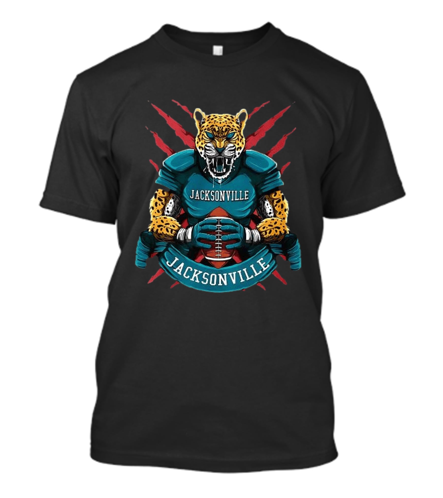 Jacksonville Jaguars Fierce Jaguar Football Defensive Beast T-Shirt