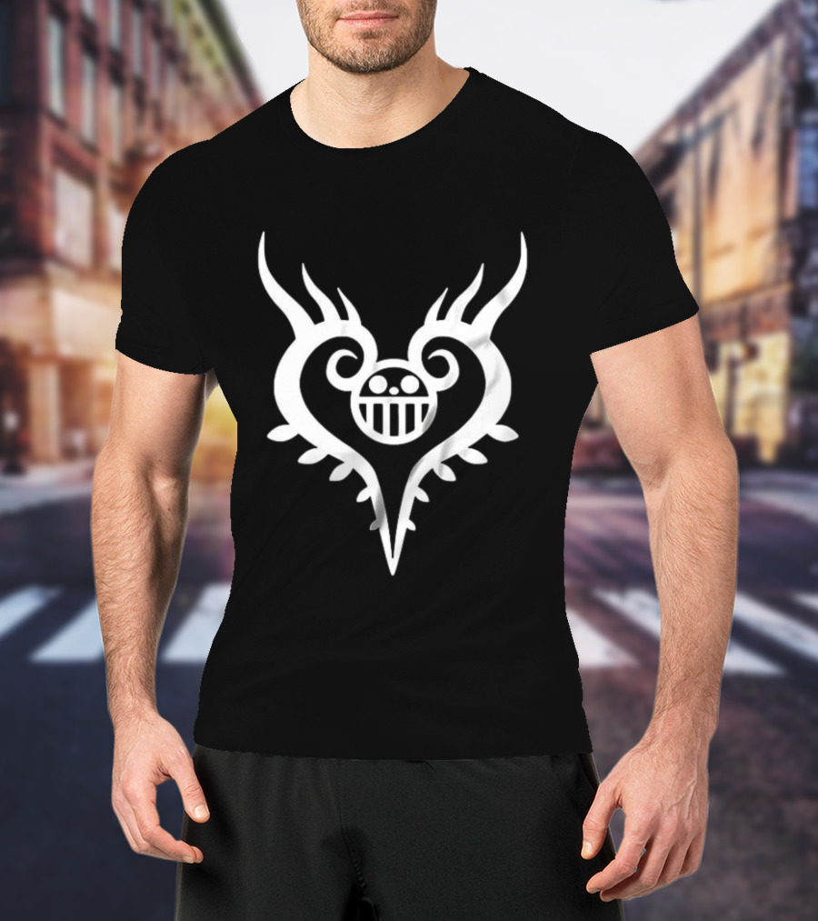 Trafalgar D. Water Law Heart Pirates Tattoo Cosplay One Piece Anime T-Shirt