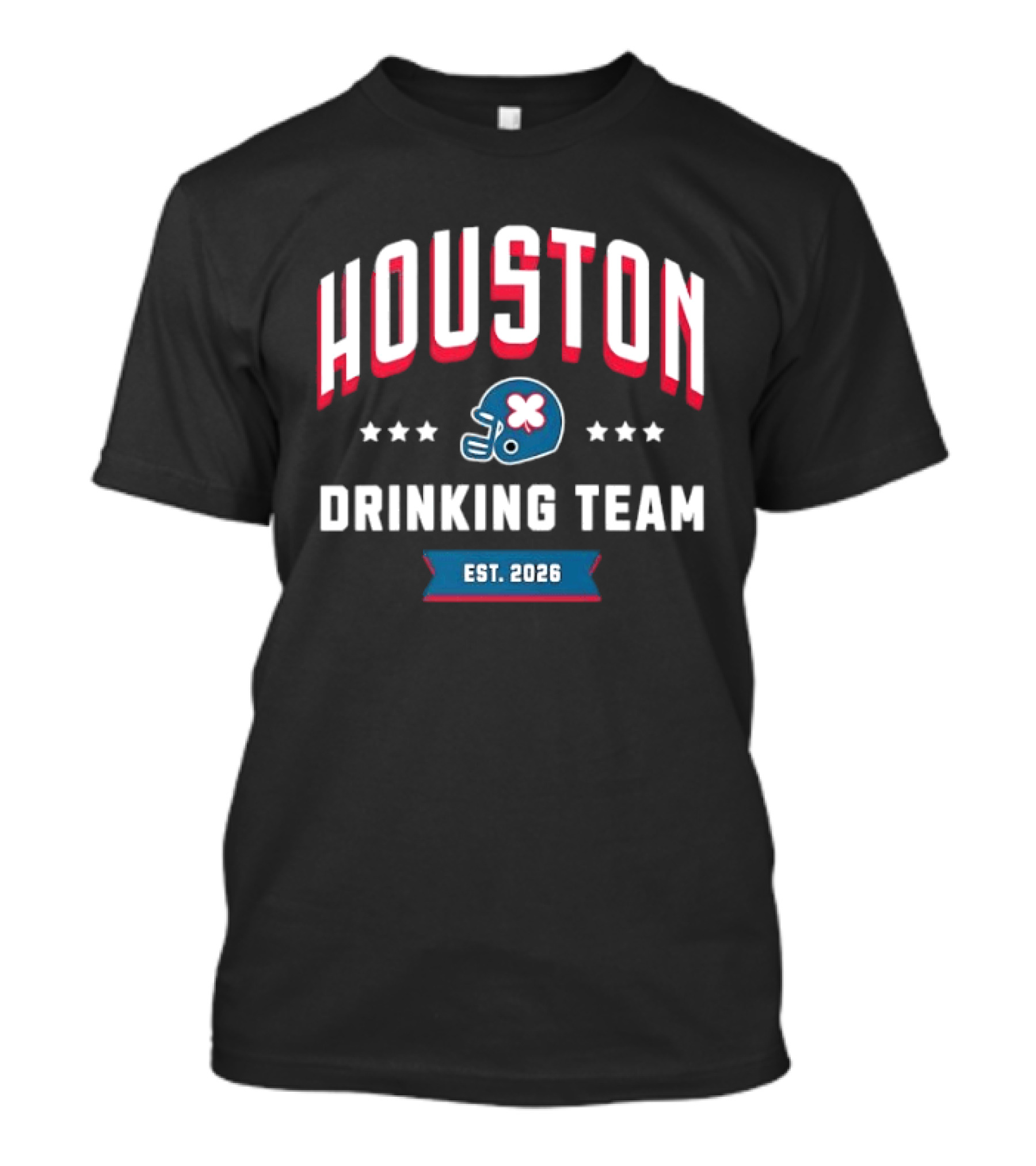 Houston Drinking Team 2026 Helmet Design Stars T-Shirt