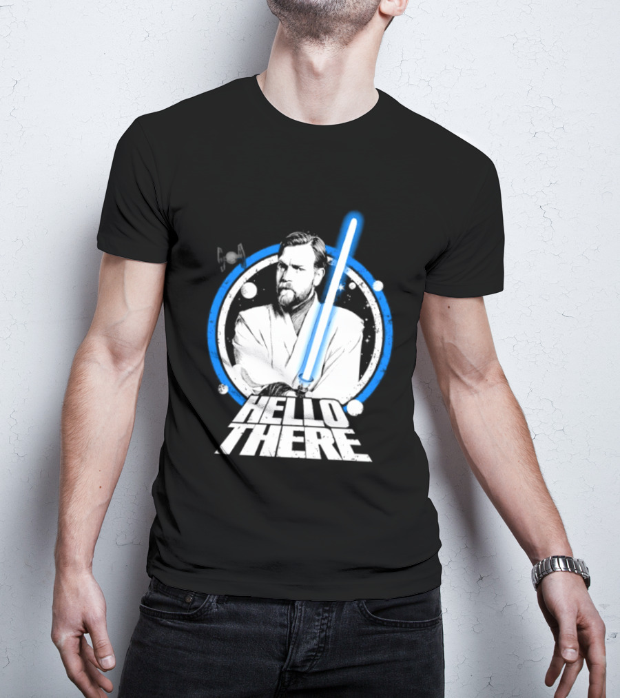 Obi Wan Kenobi Hello There Lightsaber Circle T-Shirt