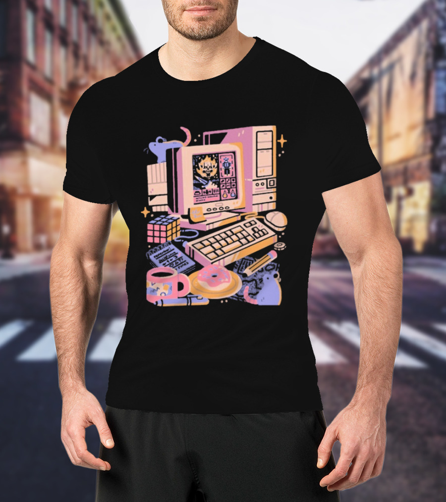 1000 Dead Draculas Computer Mice Retro Gaming Pastel Aesthetic T-Shirt