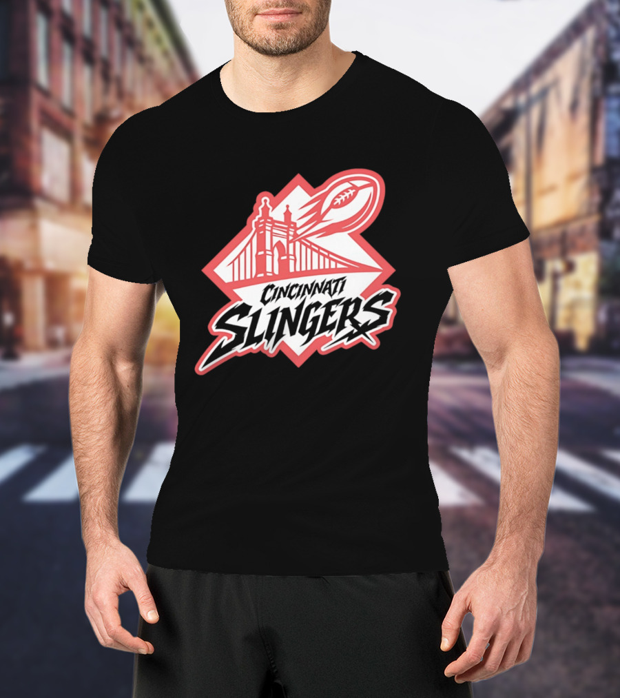 Cincinnati Slingers Football Bridge T-Shirt