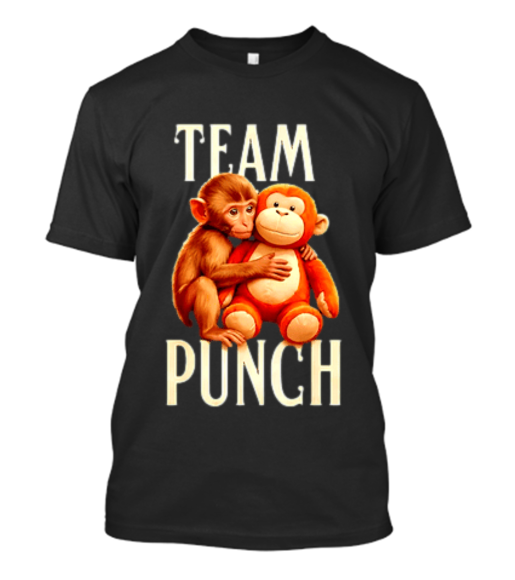 Baby Monkey Team Punch Cartoon T-Shirt