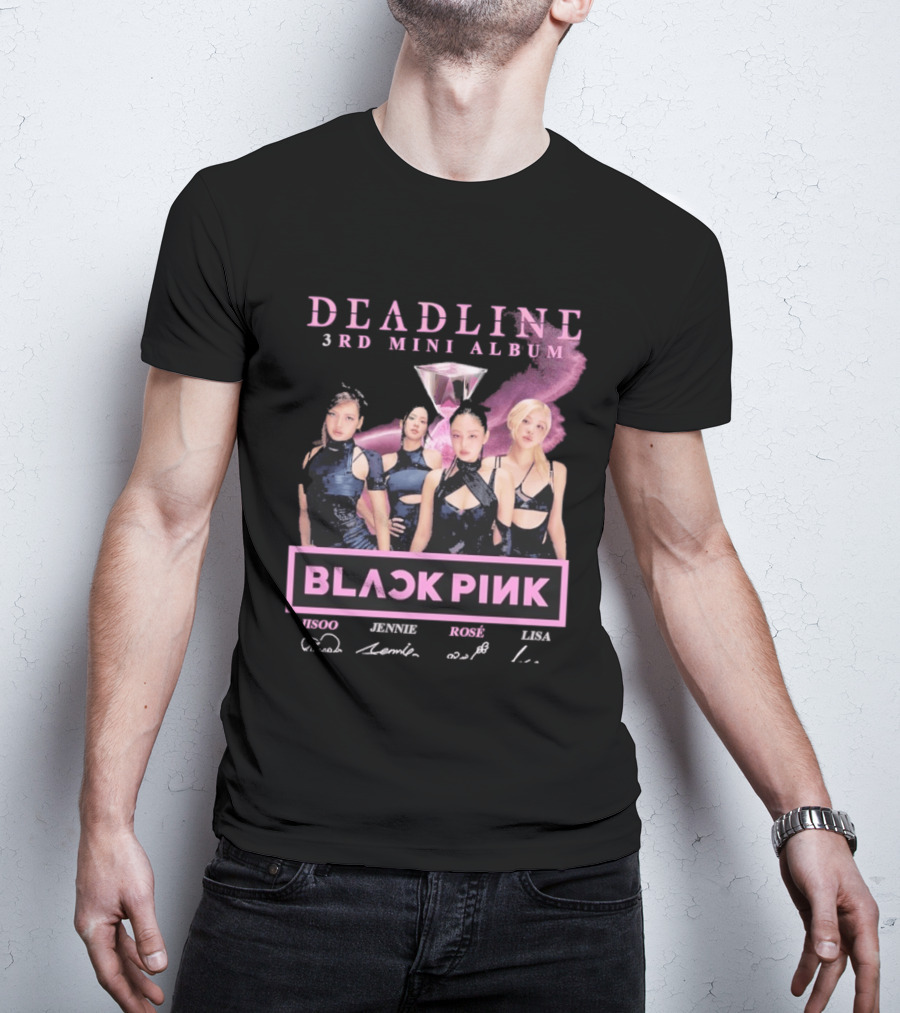 BlackPink Deadline 3rd Mini Album Jisoo Jennie Rosé Lisa T-Shirt
