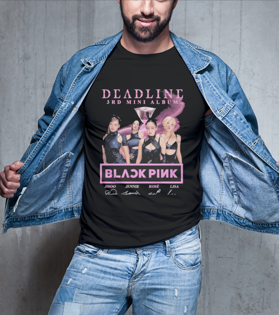 BlackPink Deadline 3rd Mini Album Jisoo Jennie Rosé Lisa T-Shirt