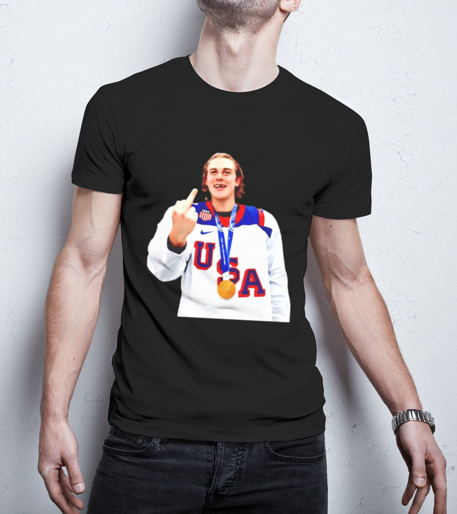 USA Gold Medal Middle Finger Olympic 2026 T-Shirt