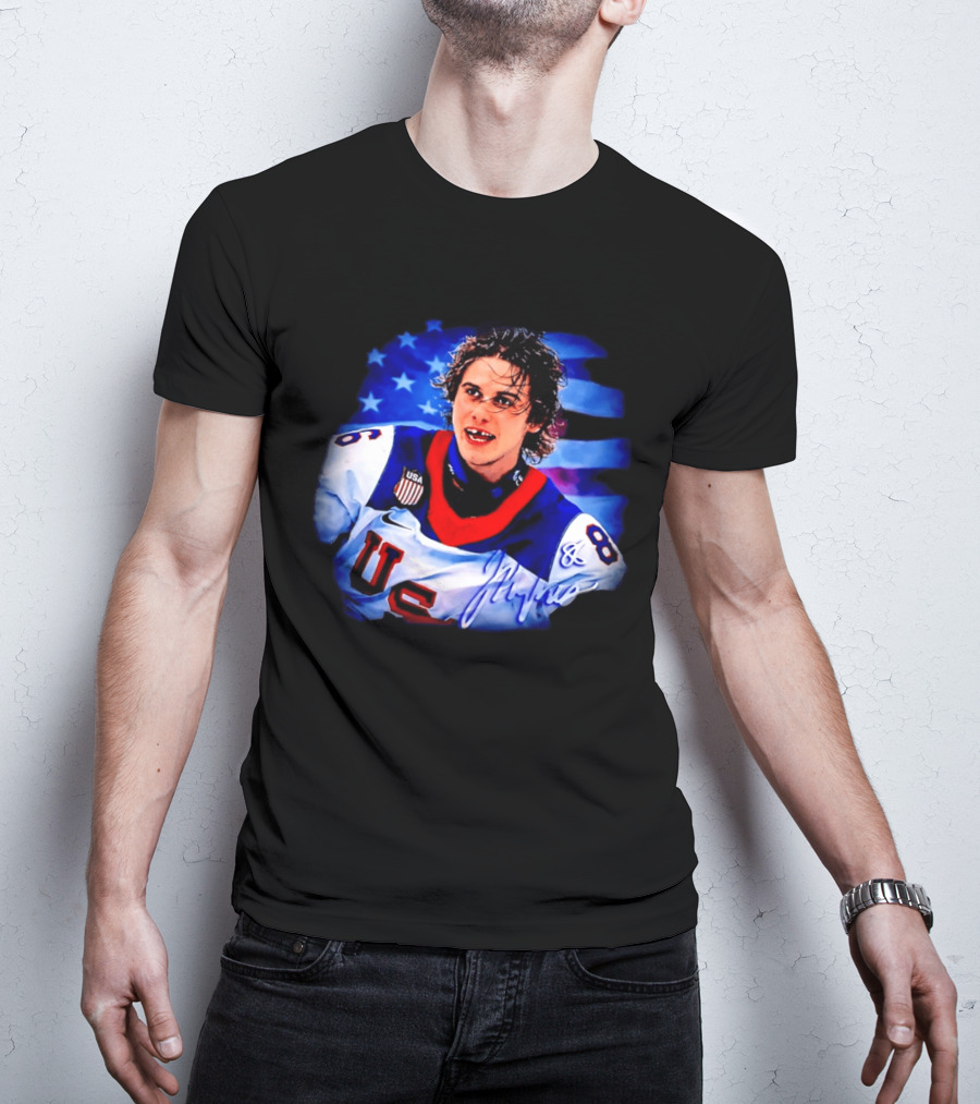 Jack Hughes US Flag Team USA Winter Olympics 2026 T-Shirt