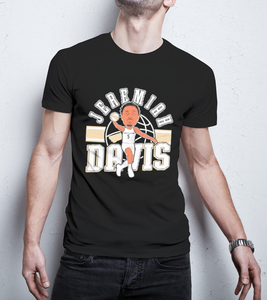 Jeremiah Davis Basketball Caricature Montana State Bobcats '26 T-Shirt