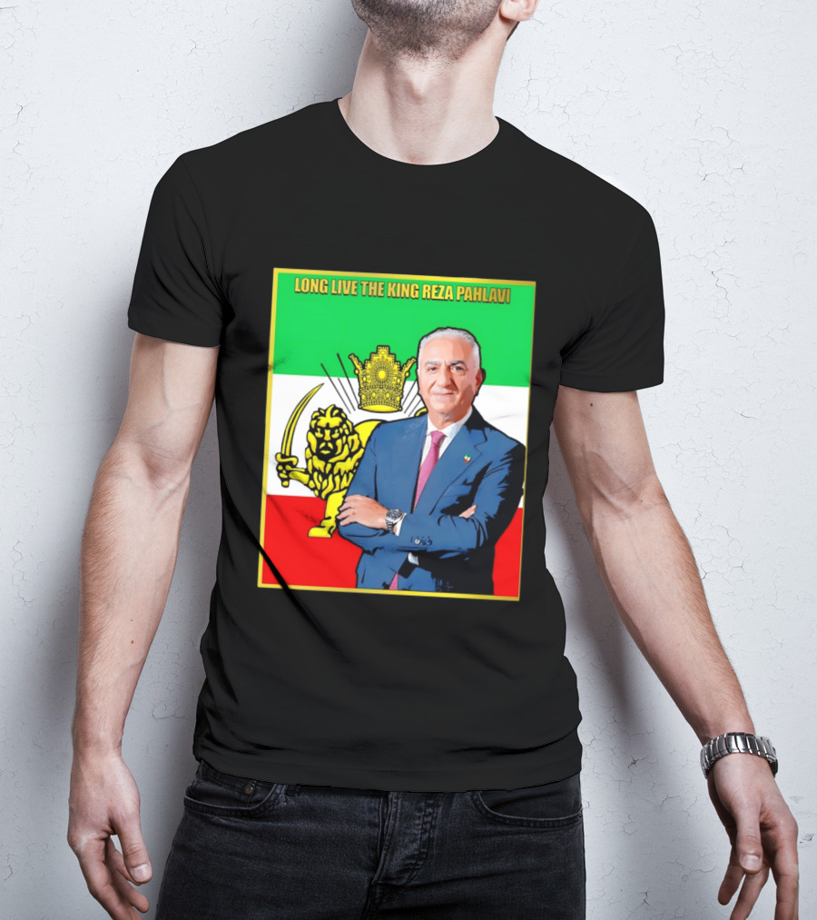 Long Live The King Reza Pahlavi Iranian Flag Lion T-Shirt