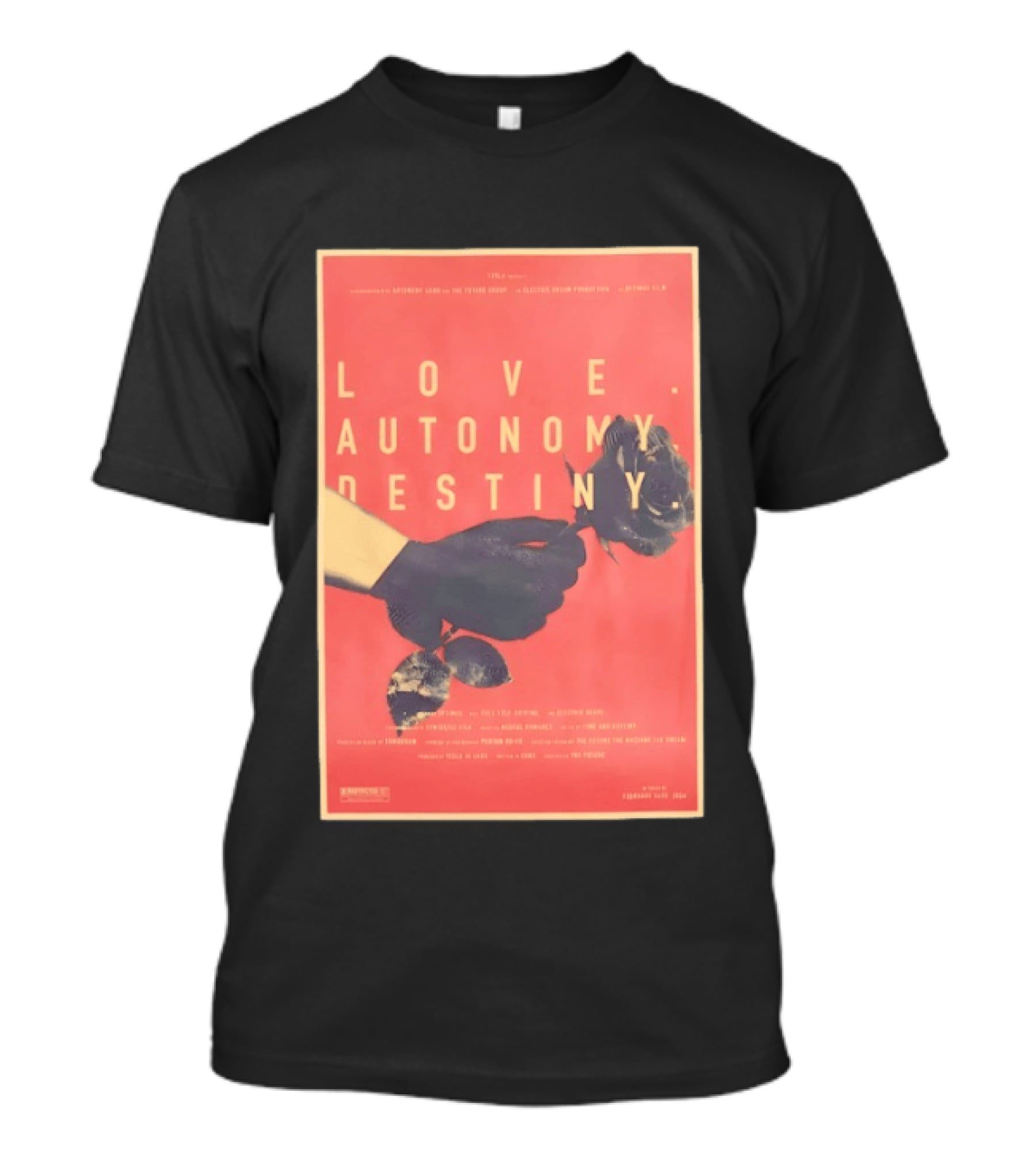 Love Autonomy Destiny Electric Dream Battery February 14th 2024 Hand Holding Flower T-Shirt