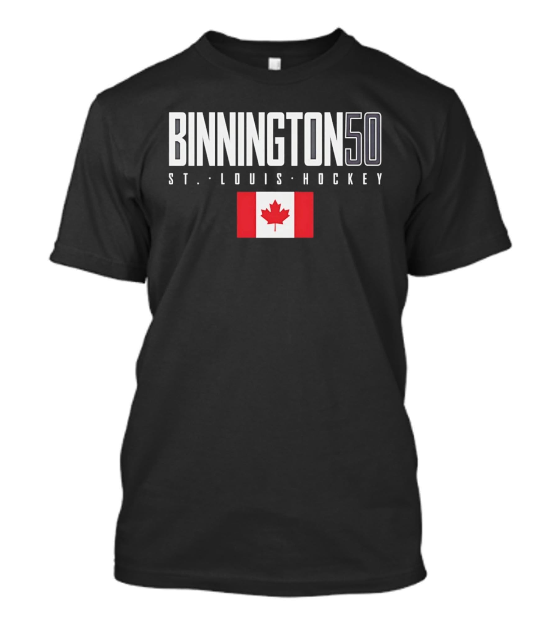 Binnington 50 St. Louis Hockey Canada Flag T-Shirt