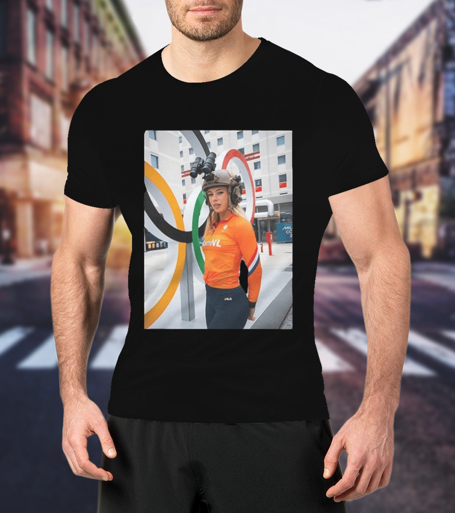 Jutta Leerdam Night Vision Helmet Netherlands Olympic Athlete Fila T-Shirt