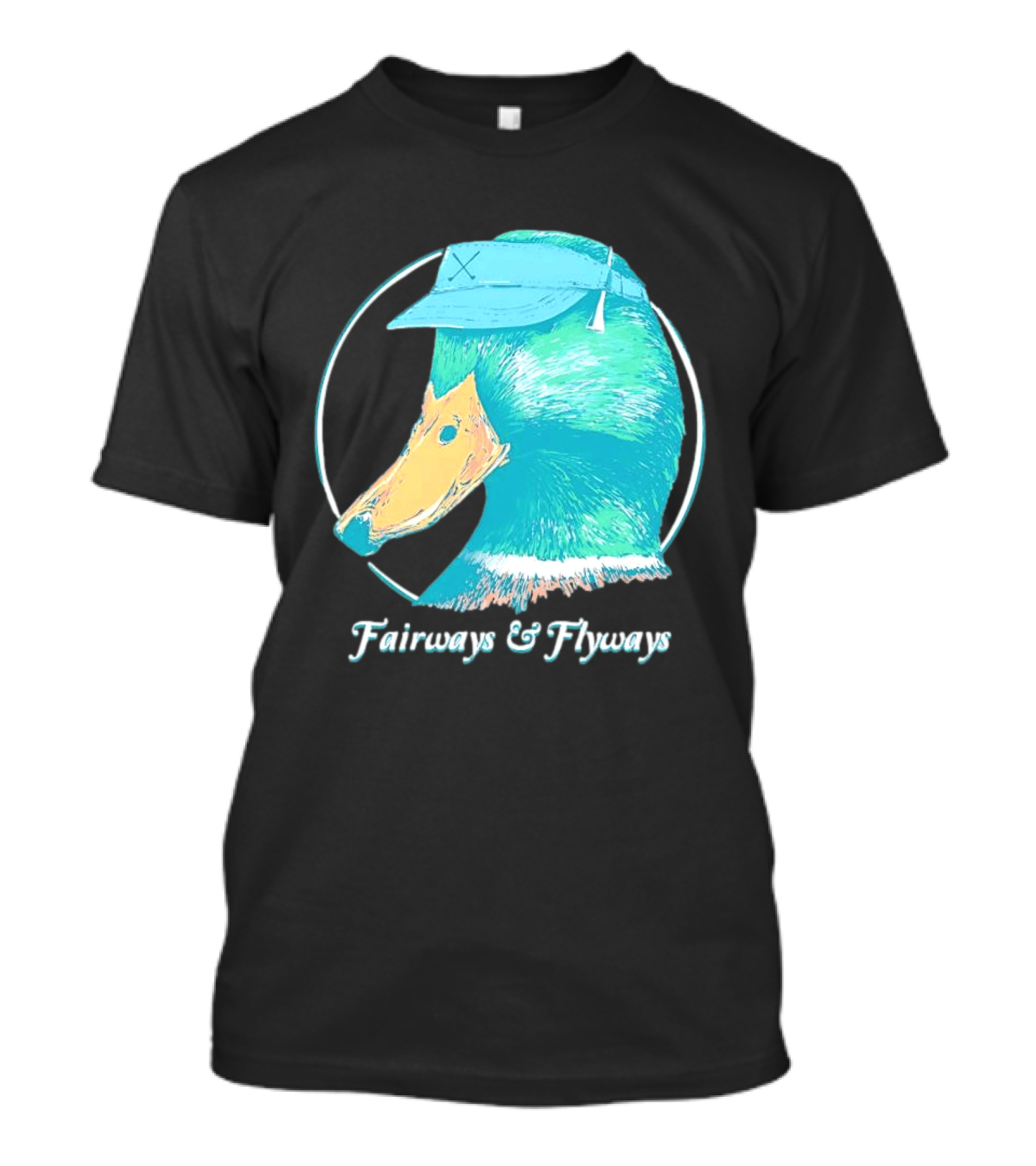 Fairways And Flyways Mallard Duck Head With Cap T-Shirt